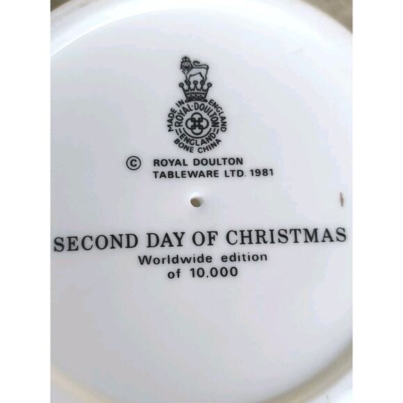 Royal Doulton 12 Days of Christmas Goblets 1st 2nd 3rd Partridge Doves Hens - Picture 12 of 15